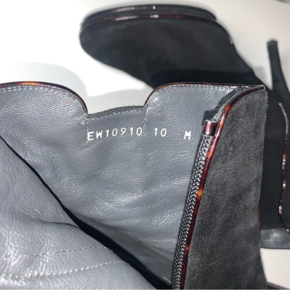 Stuart Weitzman Heeled Ankle Boots Women's Size 10 Black Suede Platform Stiletto - Picture 7 of 10